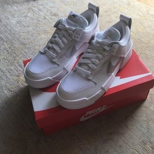 Nike Womens Dunk Low Disrupt White Silver M8.5 W10